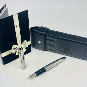 PENNA MONTBLANC MEISTERSTÜCK SOLITAIRE IN ACCIAIO "LE GRAND" FOUNTAIN PEN