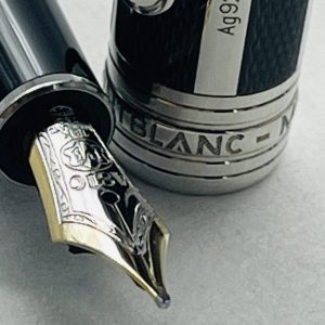 Montblanc Meisterstuck Solitaire Silver Fiber Guilloche Stilografica 144